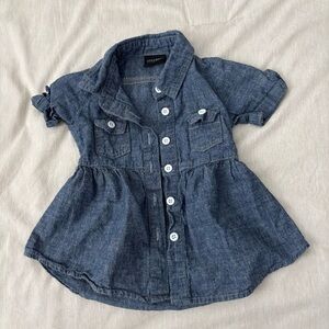 Little Bipsy Denim Blue Button Down Girl’s Dress